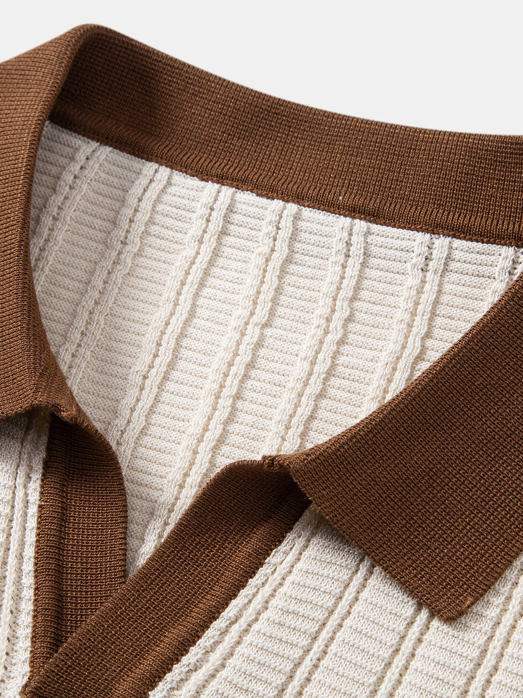 Alec | Contrast Textured Johnny Collar Polo & Slim Fit Tapered Trousers