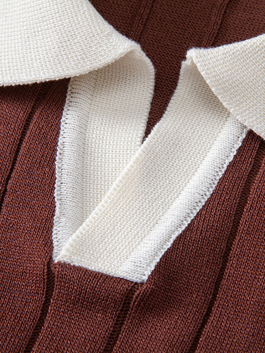 Ron | Contrast Trim Stripe Johnny Collar Polo & Slim Fit Tapered Trousers