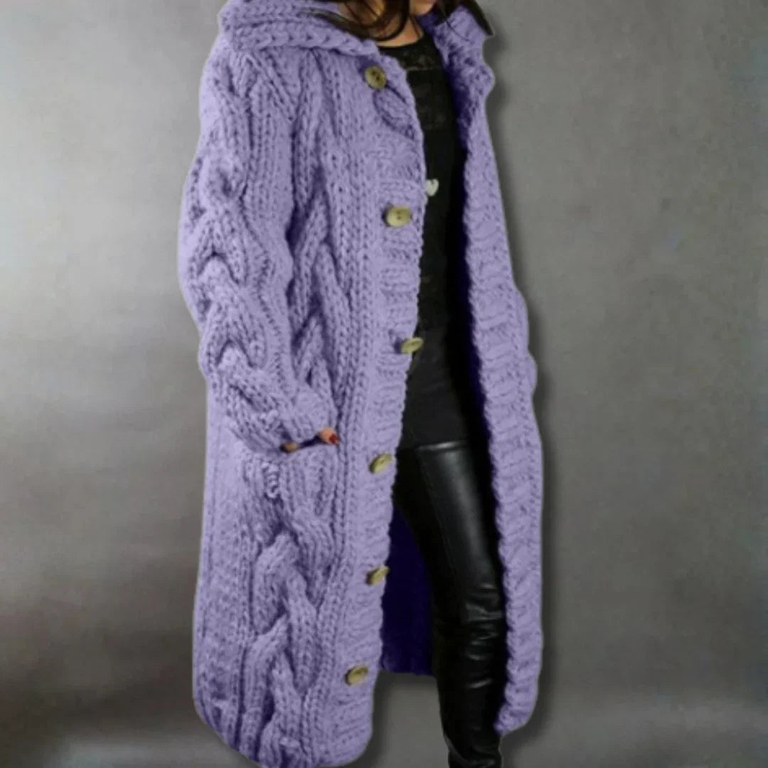 Alessia™ Elegant Cable Knit Coat