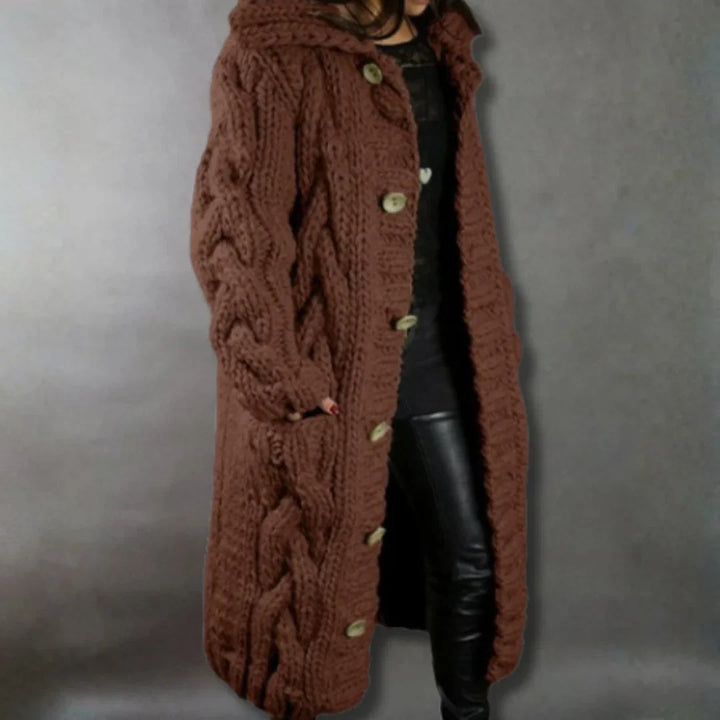 Alessia™ Elegant Cable Knit Coat