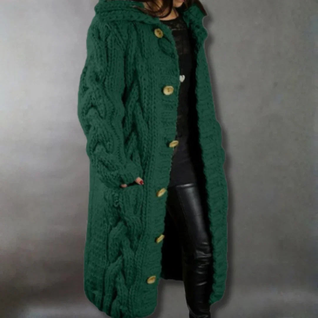 Alessia™ Elegant Cable Knit Coat