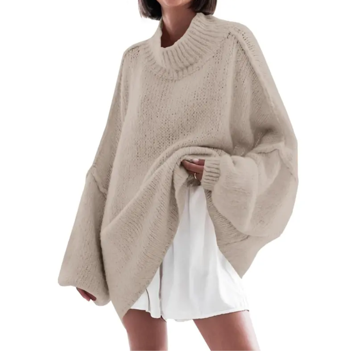 NORI™ | Relaxed Ribbed Knit Tunic Sweater
