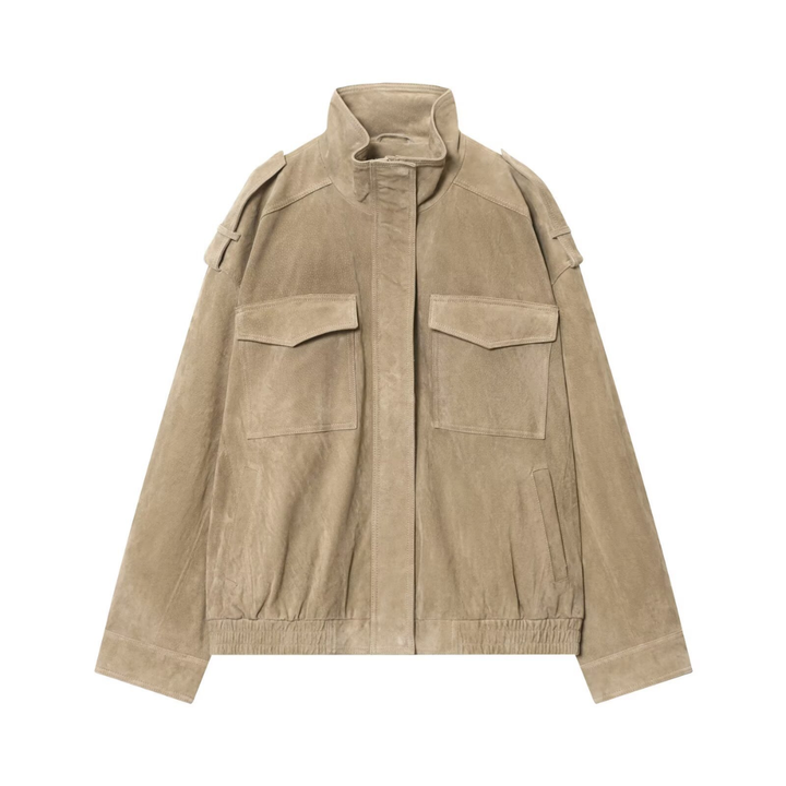 WYNTER™ – Suede Texture Bomber Jacket