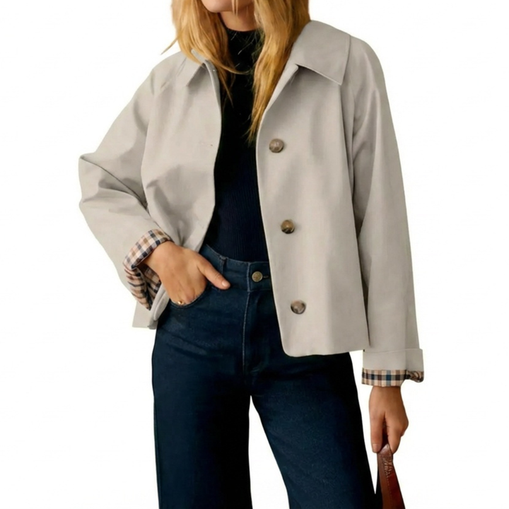 WREN™ – Vintage-Inspired Cropped Trench Coat