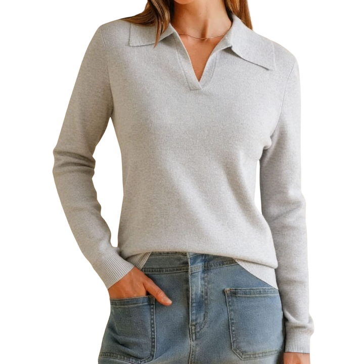 ROSAMUND™ | Classic Knit Polo Sweater