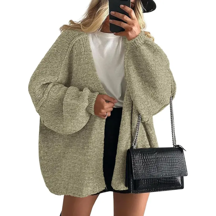 WINONA™ | Cozy Oversized Lantern Sleeve Cardigan