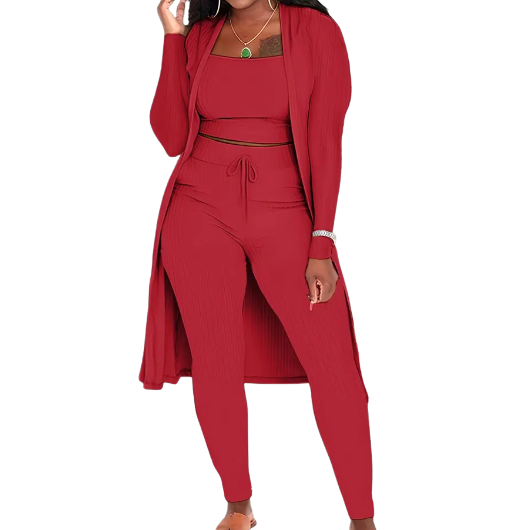 LINDEN™ | Cozy Knit Open Front Co-ord Set