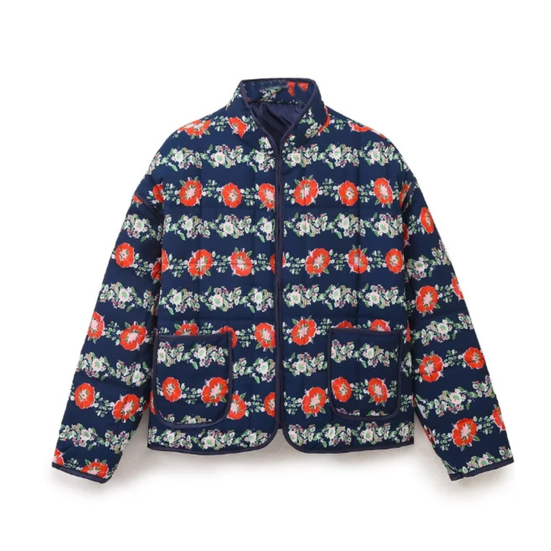 SIGRID™ – Ditsy Floral Quilted Drop-Shoulder Coat