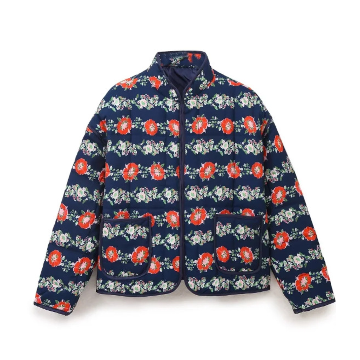 SIGRID™ – Ditsy Floral Quilted Drop-Shoulder Coat