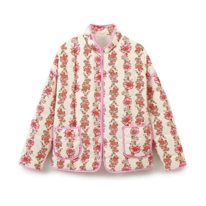 SIGRID™ – Ditsy Floral Quilted Drop-Shoulder Coat