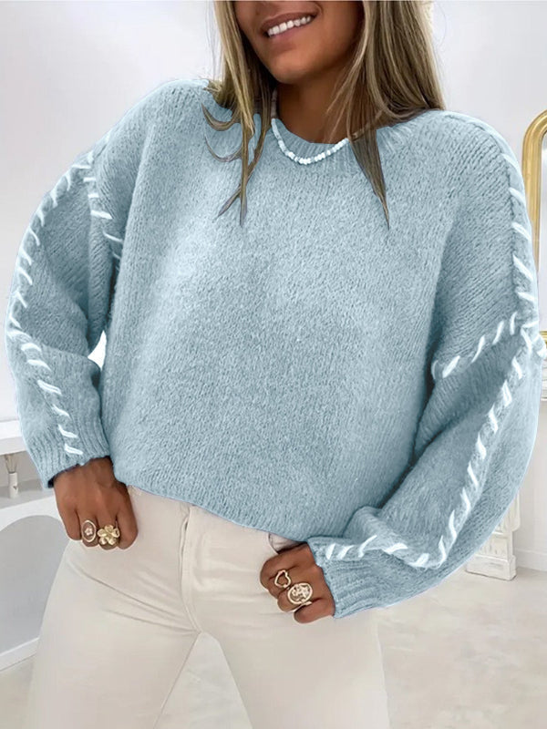 KALIYAH™ | Casual Round Neck Long Sleeve Sweater
