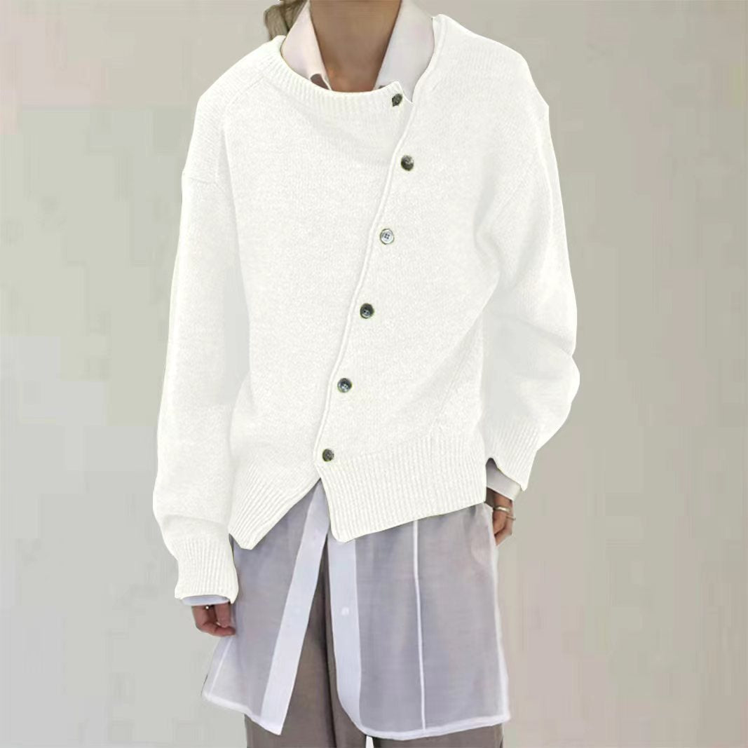 ALYCIA™ | Asymmetric Button Cardigan