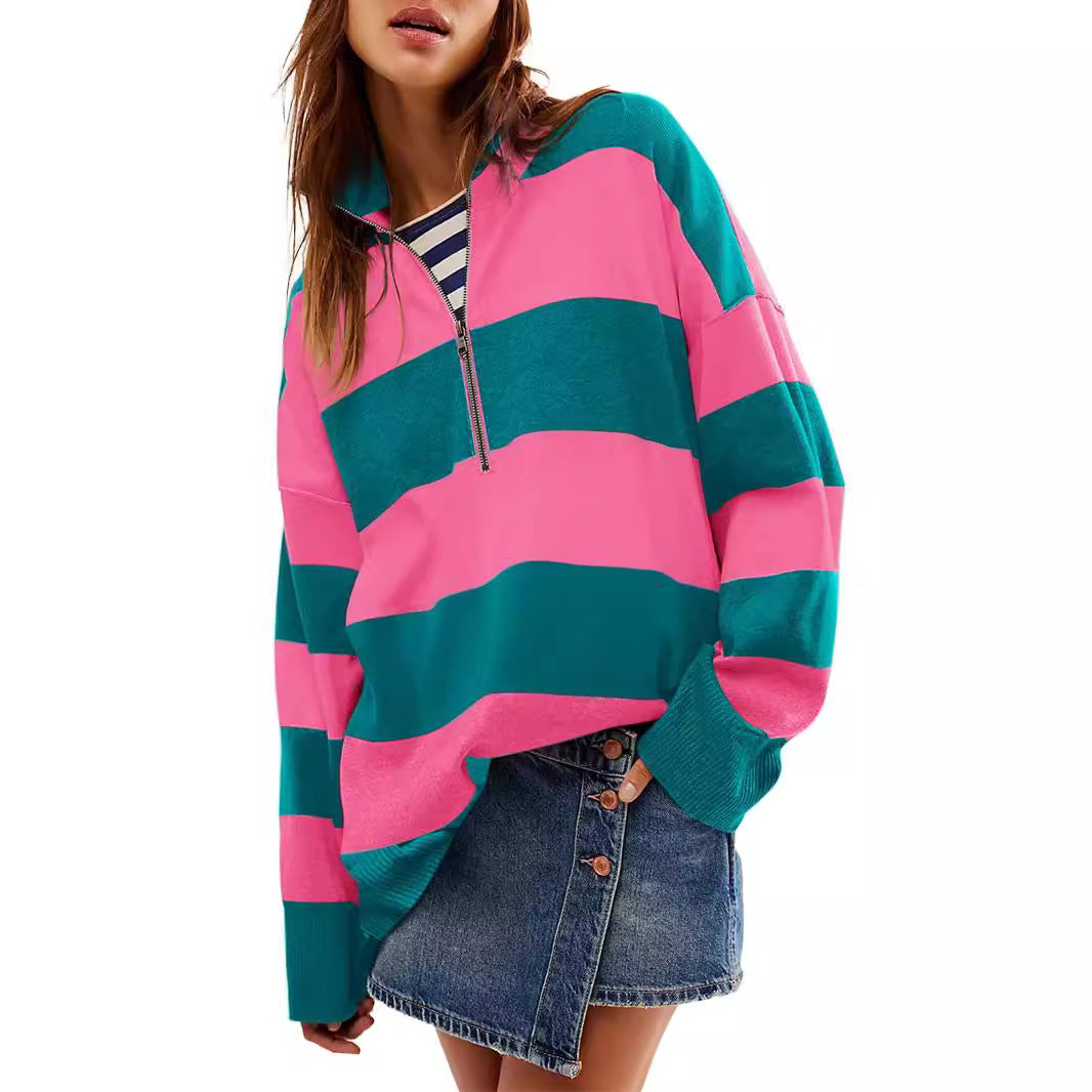 CAMILLA™ | Comfy Long Sleeve Pullover Sweater With Half Zipper