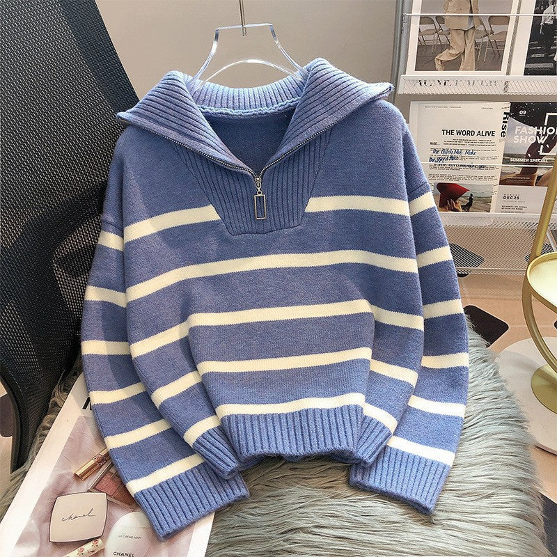 TIANA™ | Chic Striped Long Sleeve Collared Top