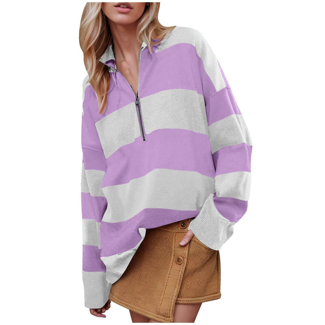 CAMILLA™ | Comfy Long Sleeve Pullover Sweater With Half Zipper
