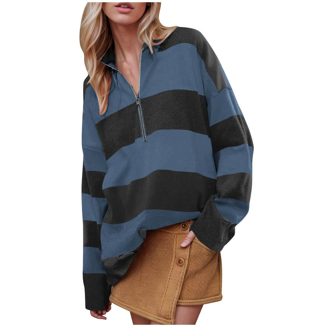 CAMILLA™ | Comfy Long Sleeve Pullover Sweater With Half Zipper