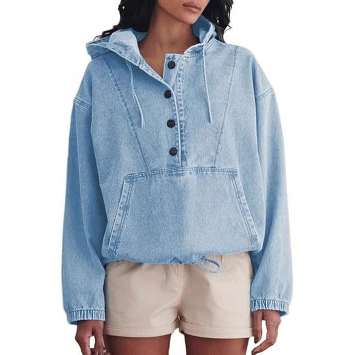 VIENA™ | Lightweight Pullover Jacket with Front Buttons and Hood