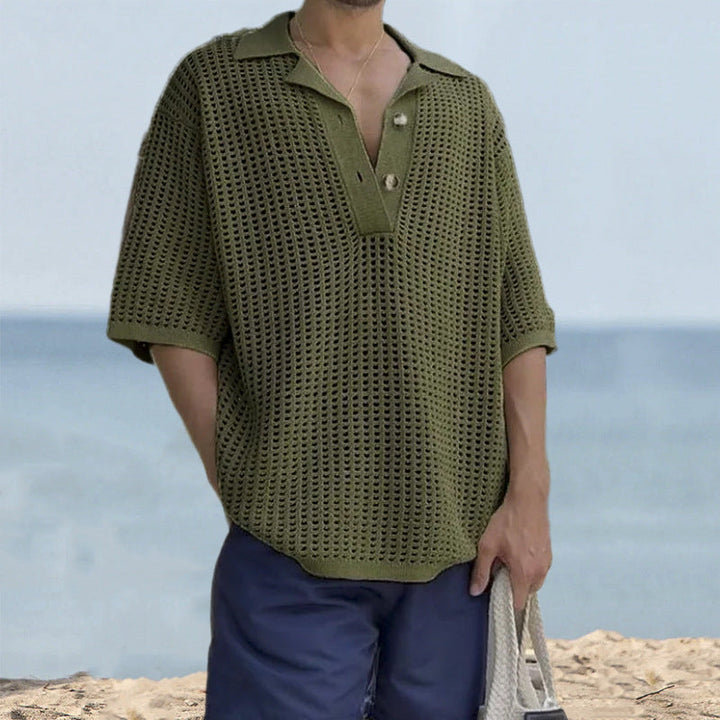 Clint | Short Sleeve Casual Knit Sweater