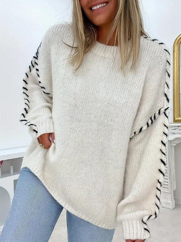 KALIYAH™ | Casual Round Neck Long Sleeve Sweater