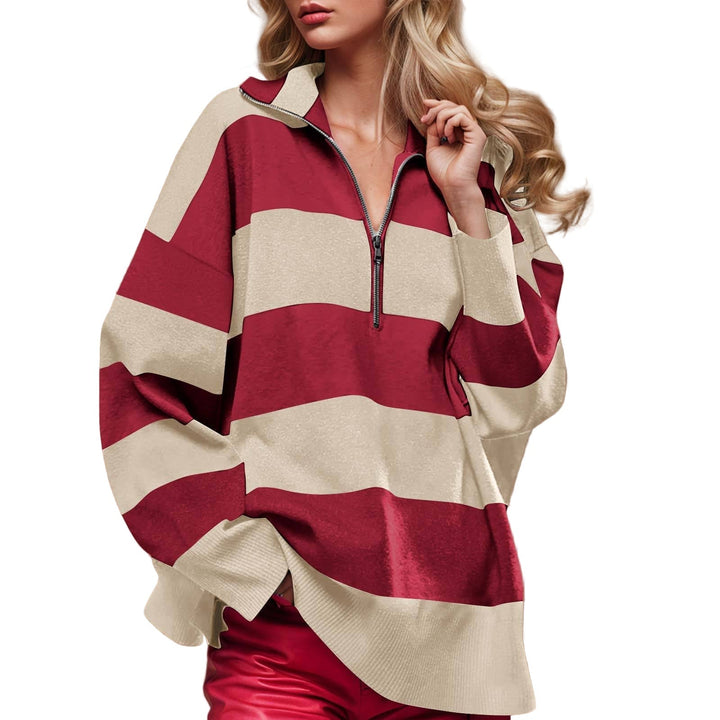 CAMILLA™ | Comfy Long Sleeve Pullover Sweater With Half Zipper