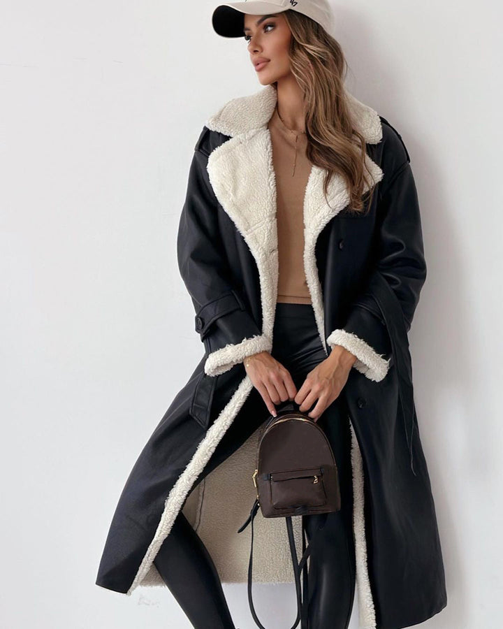 Beatrix™ - Borg Collar Long Coat
