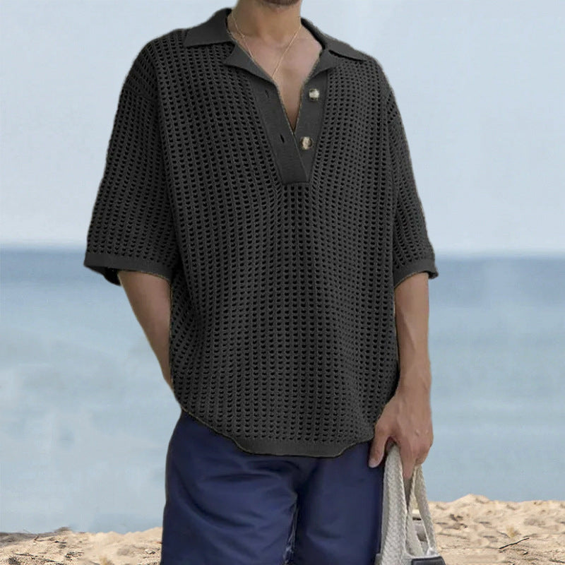 Clint | Short Sleeve Casual Knit Sweater