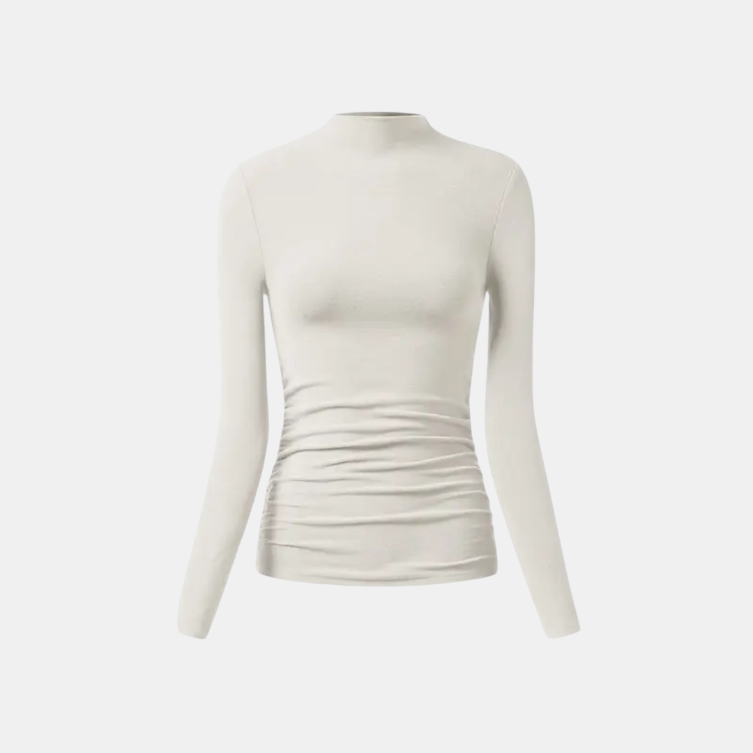 MARLENA™ | Thermal Ruched Mockneck Top