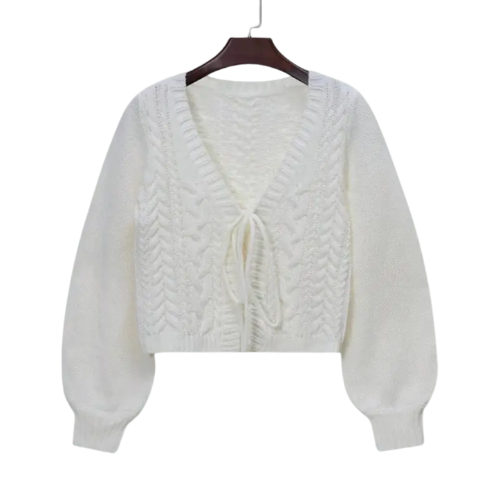 BEXLEY™ | Cozy Cable Knit Tie-Front Cardigan