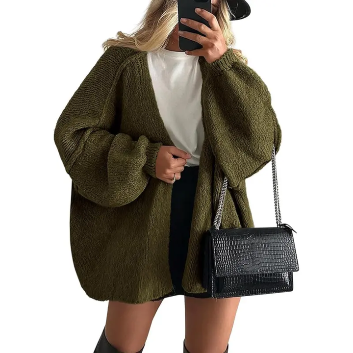 WINONA™ | Cozy Oversized Lantern Sleeve Cardigan