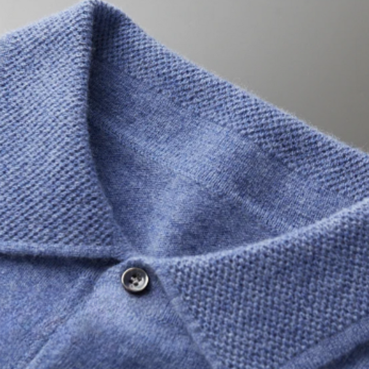 Scott | Ribbed Trim Polo Sweater