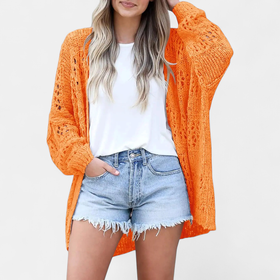 FIORELLA™ | Boho Hollow-Out Knit Cardigan