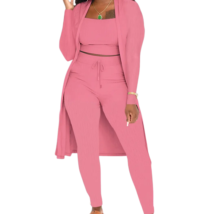 LINDEN™ | Cozy Knit Open Front Co-ord Set