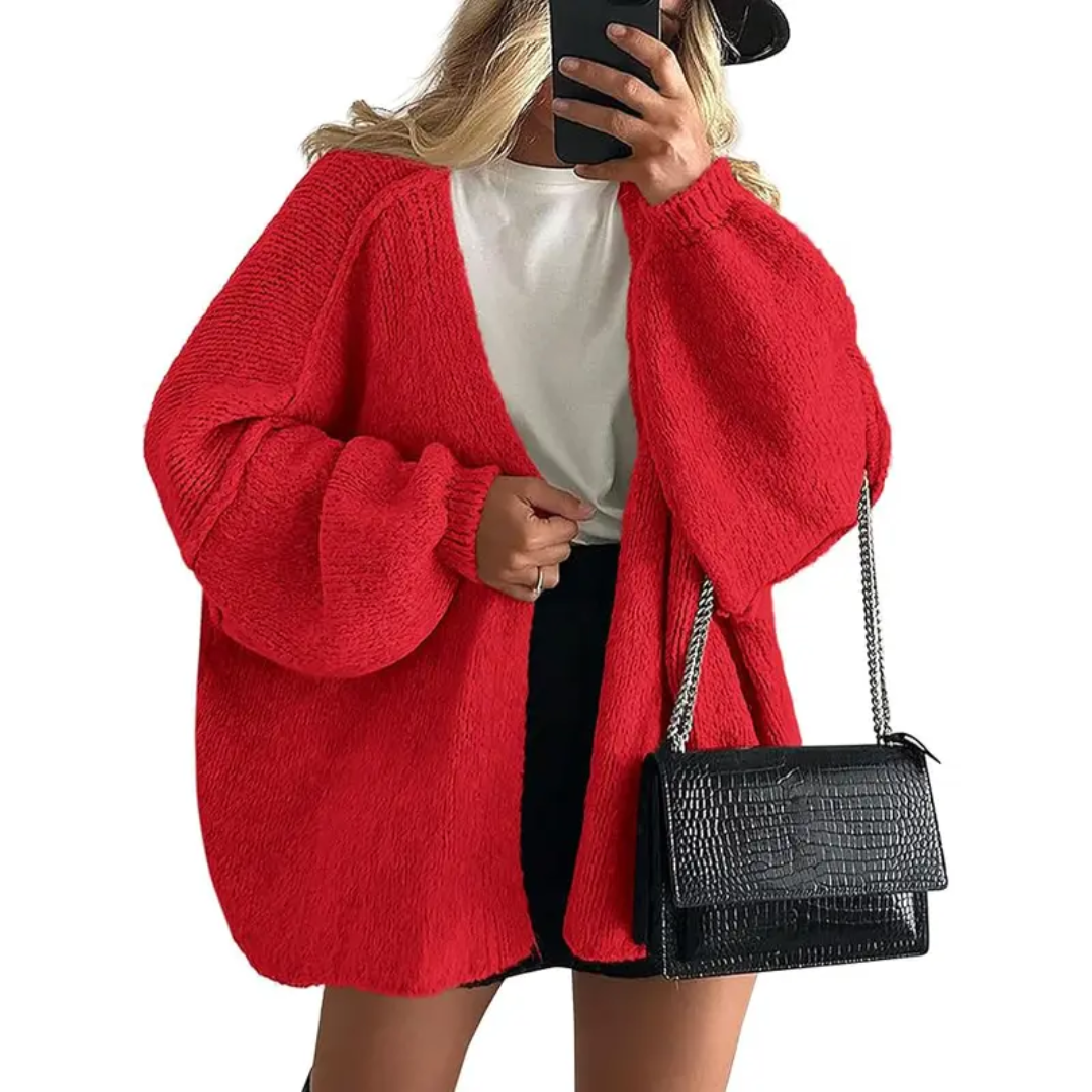 WINONA™ | Cozy Oversized Lantern Sleeve Cardigan
