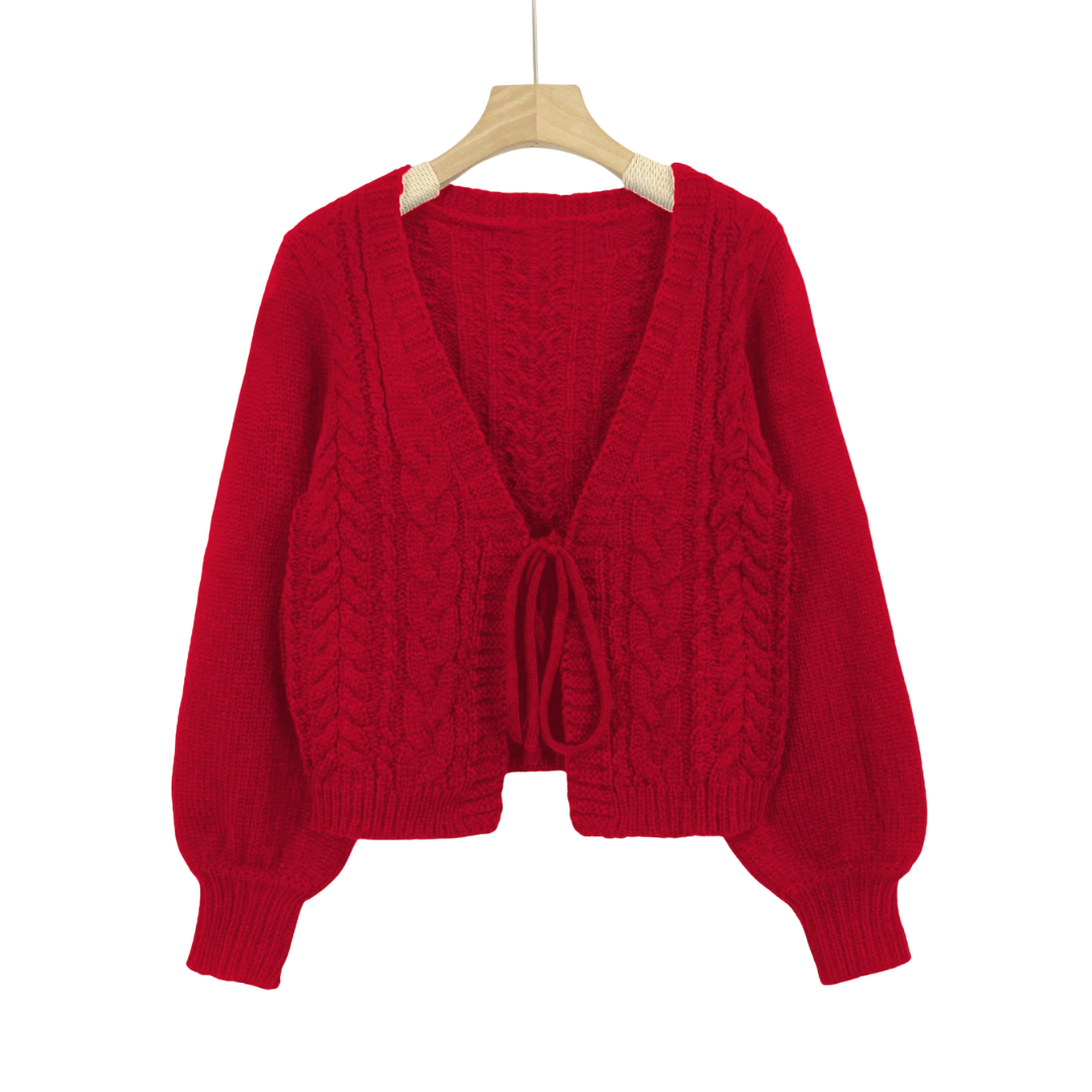 BEXLEY™ | Cozy Cable Knit Tie-Front Cardigan
