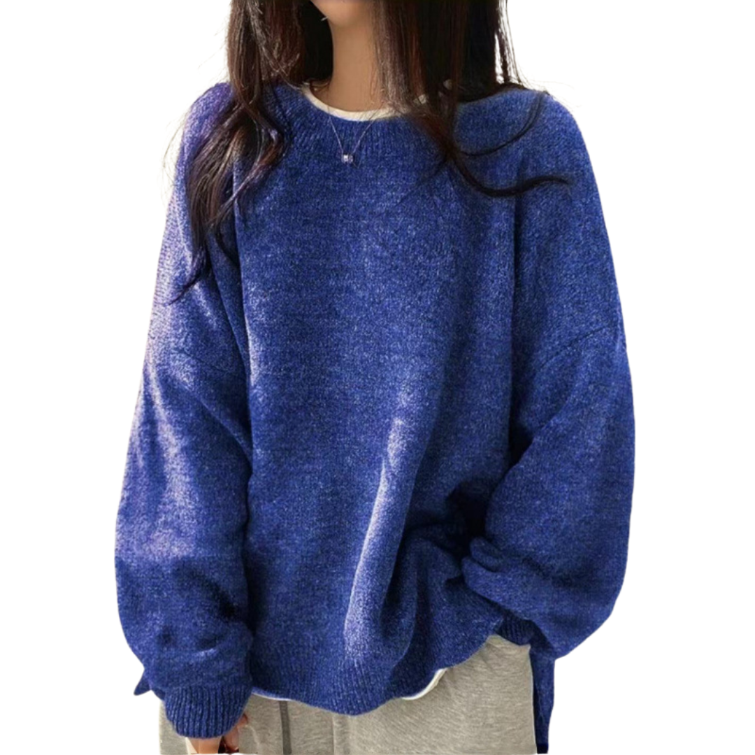 DAGNY™ | Cozy Drop Shoulder Split Hem Sweater