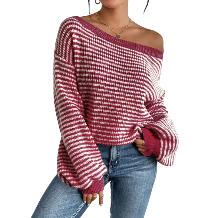 DARWYN™ | Striped Drop-Shoulder Knit Sweater