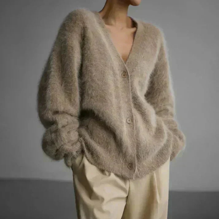ADELE™ | Fuzzy Mohair Cardigan