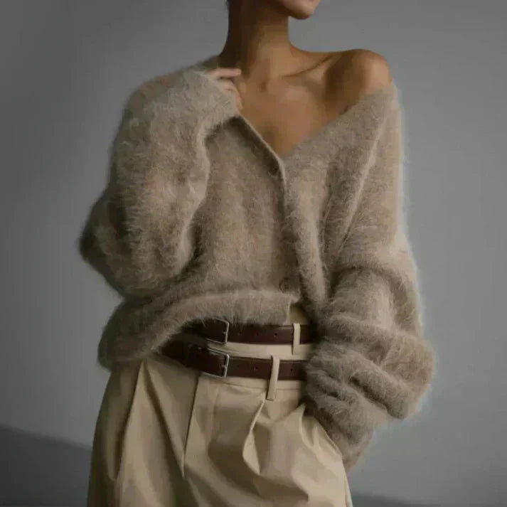 ADELE™ | Fuzzy Mohair Cardigan