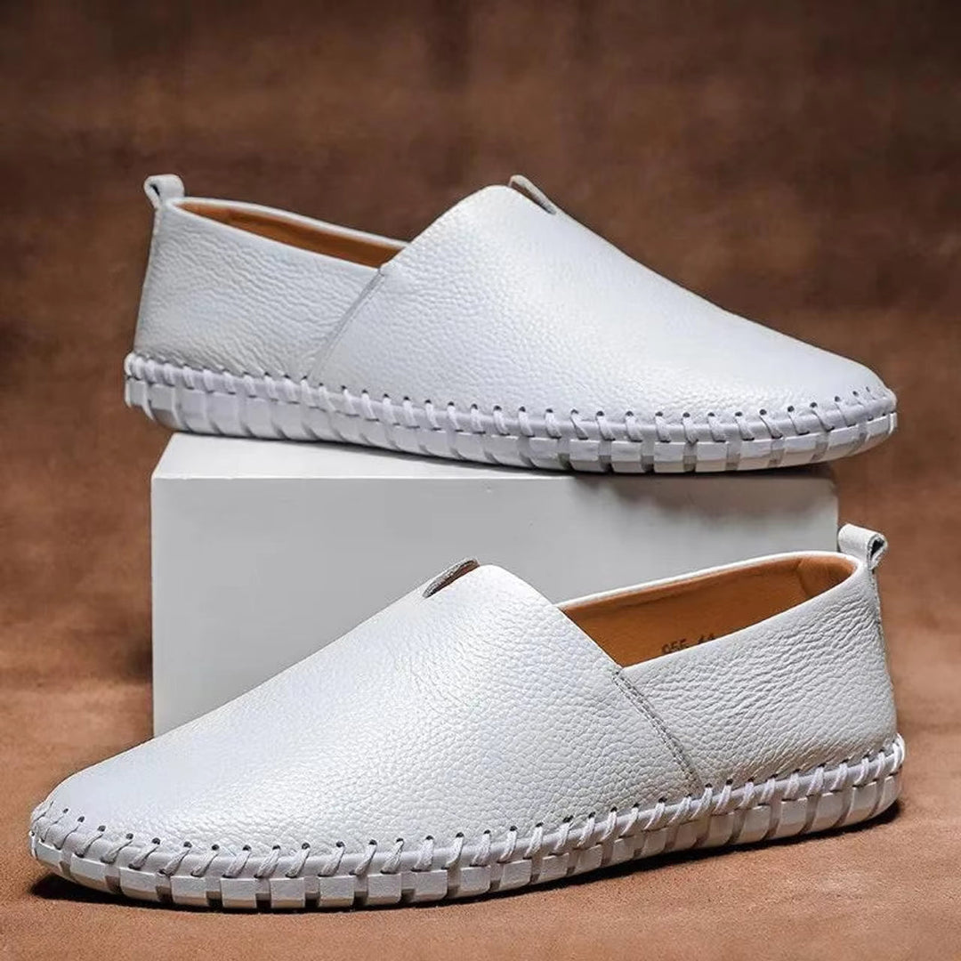 Chris | Grained Leather Loafers