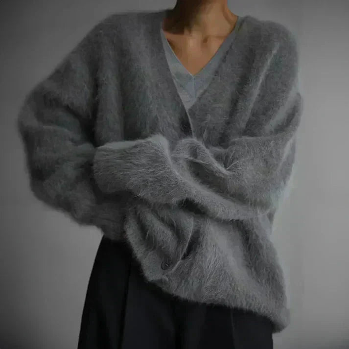 ADELE™ | Fuzzy Mohair Cardigan
