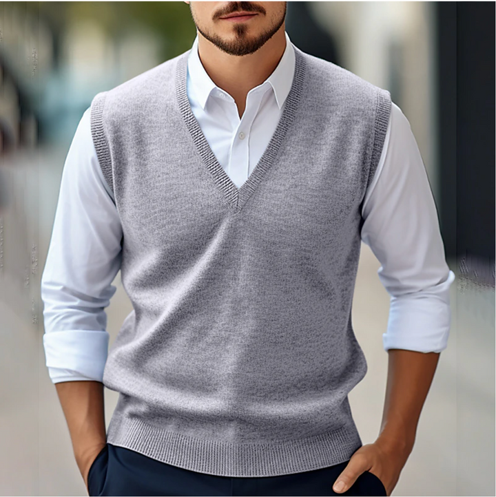 Steve | Smart Layering Sleeveless V-Neck Sweater