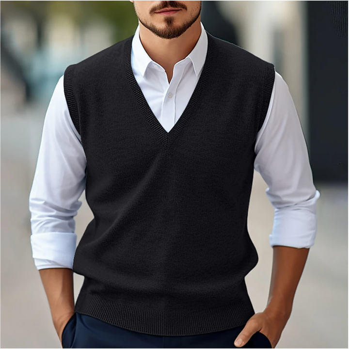Steve | Smart Layering Sleeveless V-Neck Sweater