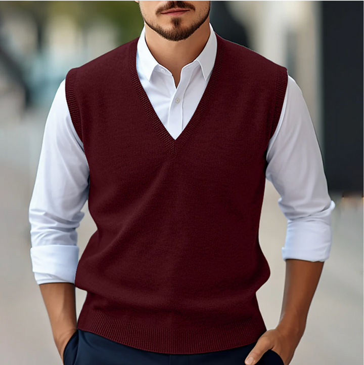 Steve | Smart Layering Sleeveless V-Neck Sweater
