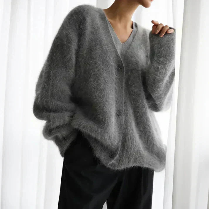 ADELE™ | Fuzzy Mohair Cardigan