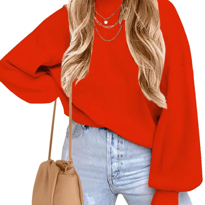 CALYX™ | Cozy Bat-Sleeve Side-Split Sweater