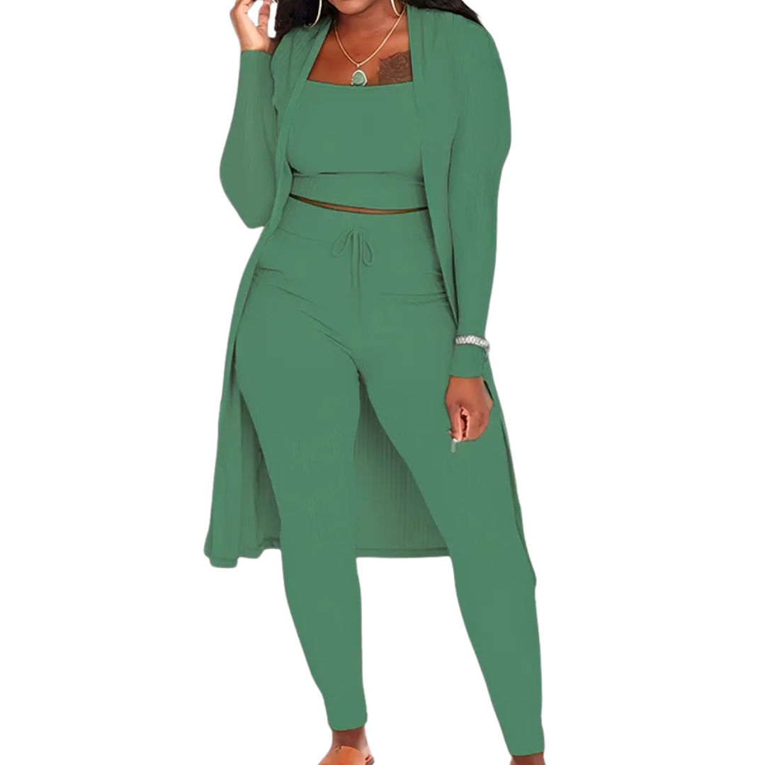 LINDEN™ | Cozy Knit Open Front Co-ord Set