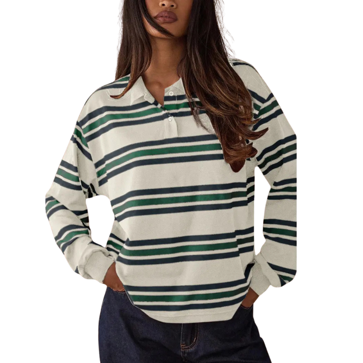 APRIL™ | Casual Colourblock Striped Long Sleeve Top