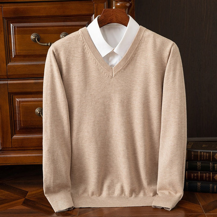 Rik | V-Neck Sweater in Soft Cotton Blend