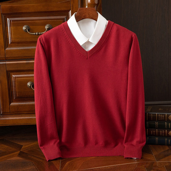 Rik | V-Neck Sweater in Soft Cotton Blend
