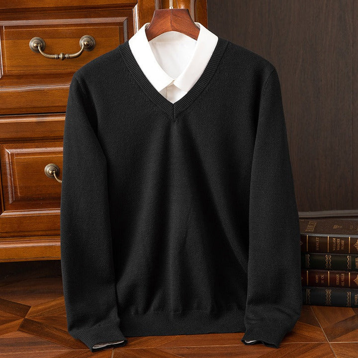 Rik | V-Neck Sweater in Soft Cotton Blend